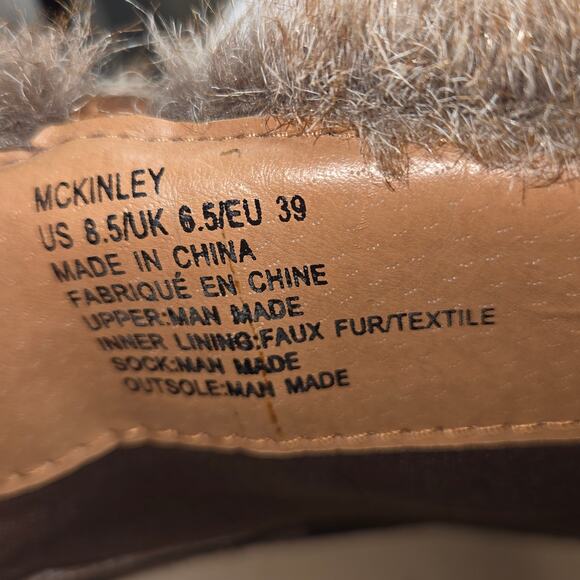 Just Fab Women's Shoes 8.5 8 1/2 Brown Fux Closed Toe  Ankle Boots Booties - Picture 5 of 8